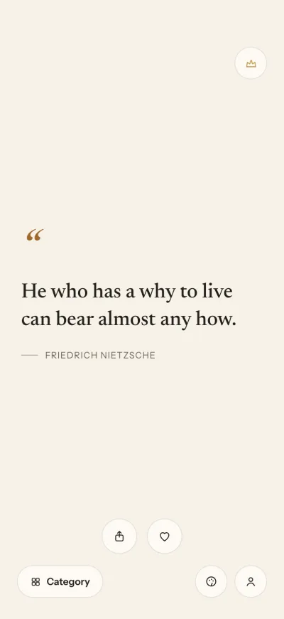 Daily Quotes app screen