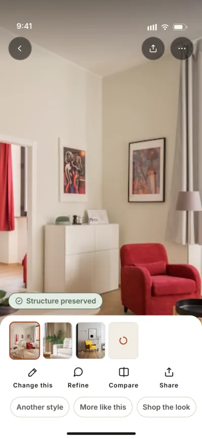 Roomly app screen